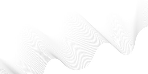 Abstract white paper wave background and abstract gradiant and white wave curve lines banner background design. Vector illustration. Modern template abstract design flowing particles wave.