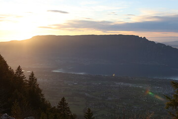 sunset in the mountains