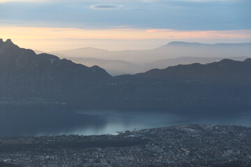 sunset in the mountains