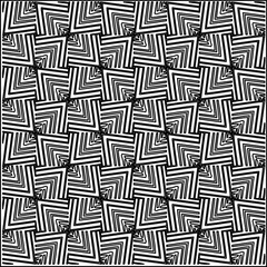 Stylish texture with figures from lines.
Abstract geometric black and white pattern for web page, textures, card, poster, fabric, textile. Monochrome graphic repeating design. 
