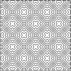 Stylish texture with figures from lines.
Abstract geometric black and white pattern for web page, textures, card, poster, fabric, textile. Monochrome graphic repeating design. 