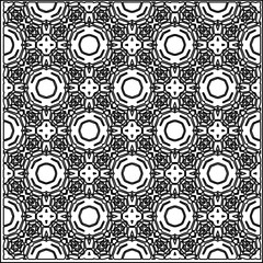 Stylish texture with figures from lines.
Abstract geometric black and white pattern for web page, textures, card, poster, fabric, textile. Monochrome graphic repeating design. 