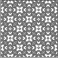 Stylish texture with figures from lines.
Abstract geometric black and white pattern for web page, textures, card, poster, fabric, textile. Monochrome graphic repeating design. 