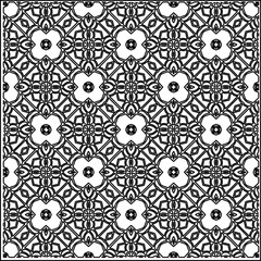 Stylish texture with figures from lines.
Abstract geometric black and white pattern for web page, textures, card, poster, fabric, textile. Monochrome graphic repeating design. 