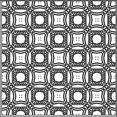 Stylish texture with figures from lines.
Abstract geometric black and white pattern for web page, textures, card, poster, fabric, textile. Monochrome graphic repeating design. 