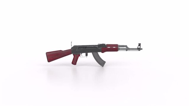Rifle isolated on white background