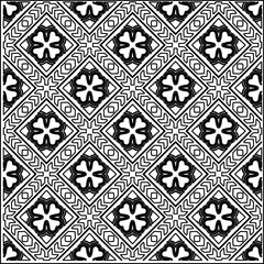 Stylish texture with figures from lines.
Abstract geometric black and white pattern for web page, textures, card, poster, fabric, textile. Monochrome graphic repeating design. 