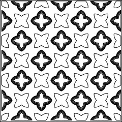 Stylish texture with figures from lines.
Abstract geometric black and white pattern for web page, textures, card, poster, fabric, textile. Monochrome graphic repeating design. 