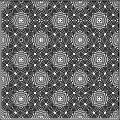 Stylish texture with figures from lines.
Abstract geometric black and white pattern for web page, textures, card, poster, fabric, textile. Monochrome graphic repeating design. 
