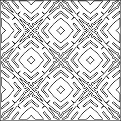 Stylish texture with figures from lines.
Abstract geometric black and white pattern for web page, textures, card, poster, fabric, textile. Monochrome graphic repeating design. 