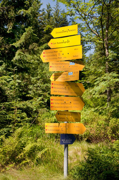 Information sign at Bavarian Forest, Germany