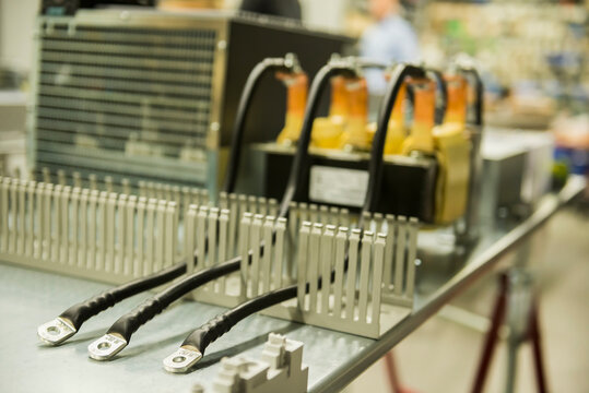 Filter choke mounted with electrical circuit, Munich, Bavaria, Germany