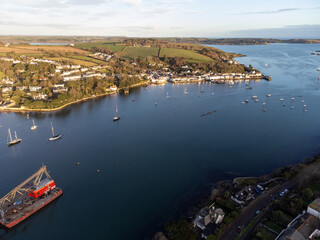 falmouth harbour from the air cornwall england uk 