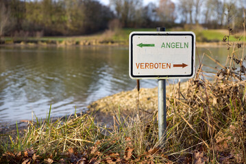 Obraz premium Angeln verboten