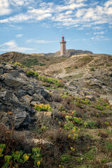 Fototapeta Le phare du Cap Bear à Port Vendres obraz