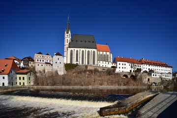 Fototapeta premium Czech Krumlov city castle tower
