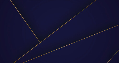 Golden lines luxury on overlap color background. Elegant realistic paper cut style.