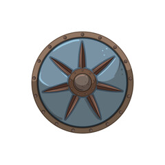 protection medieval shield cartoon. protection medieval shield sign. isolated symbol vector illustration