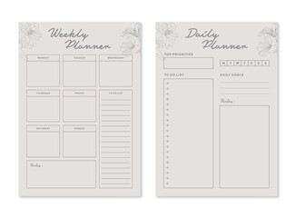 Beautiful budget planner template. Minimalist planners. daily, weekly, monthly planner template. bullet journal. 