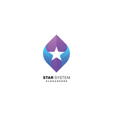 star leaf logo colorful symbol illustration vector