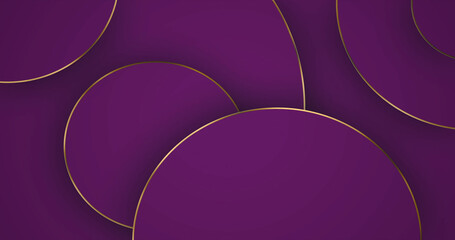 Golden lines luxury on overlap color background. Elegant realistic paper cut style.