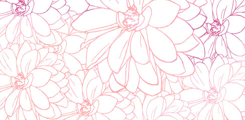 Abstract floral background in soft pinks, reds and white