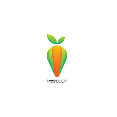 carrot design illustration logo template color