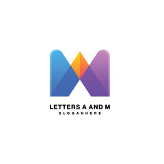 letter h with plus symbol logo color template