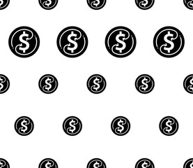 Money Back Dollar Icon Seamless Pattern M_2212002