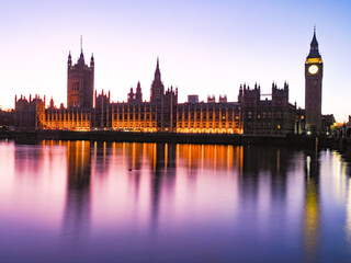 Fototapeta na wymiar Central London Westminster skyline at twilight 