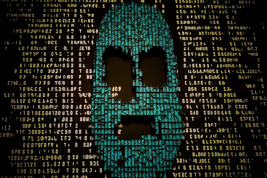 error binary code computer virus binary data computer hacking digital binary screen technology. Generative AI