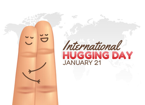 vector graphic of international hugging day good for international hugging day celebration. flat design. flyer design.flat illustration.