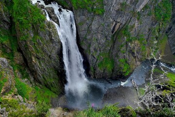 Vøringsfossen - Norway's most popular waterfall. It is 182 meters high.