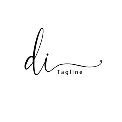 Initial wedding monogram logo template	