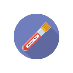 Albumin Blood Test Concept Design. Vector Illustration.