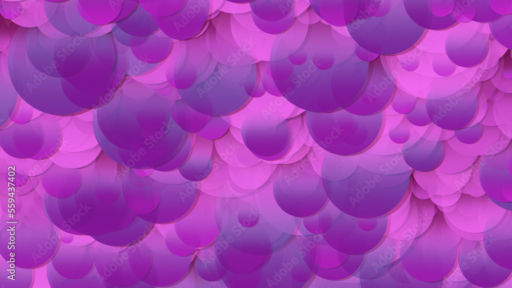 Poster 3d rendering of an array of circles. circles of different sizes in space