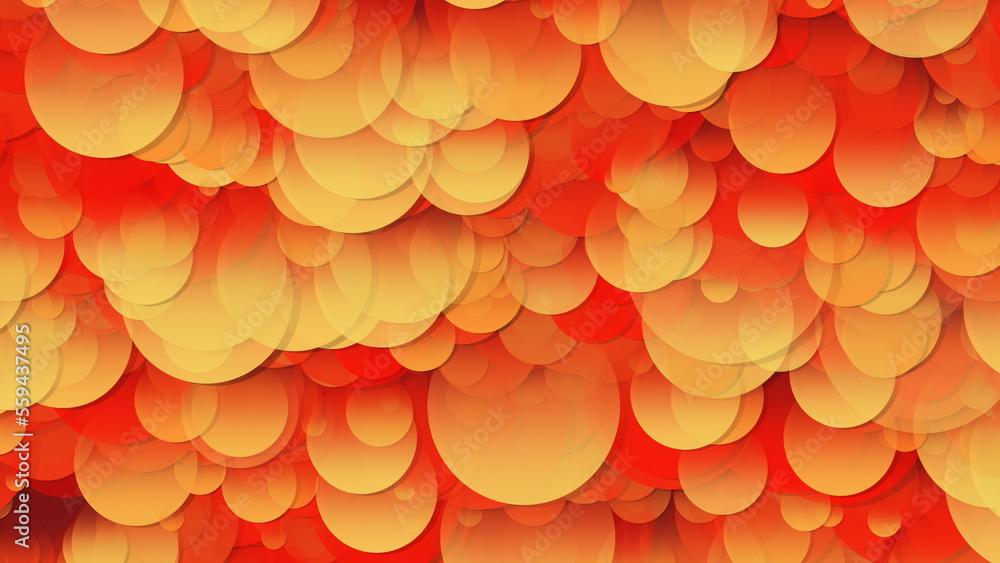 Poster 3d rendering of an array of circles. circles of different sizes in space
