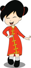 Chinesse new year cartoon illustration