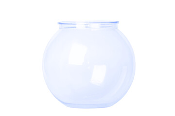 Glass container for lemonade or punch. Made of blue glass or plastic. Empty. isolated. PNG