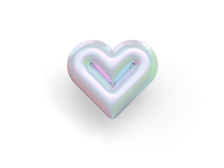 3d Rendering heart shape balloon for valentine decoration