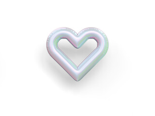 3d Rendering heart shape balloon for valentine decoration