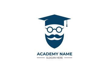 education university and college school academy institute club logo. learning logo emblem style