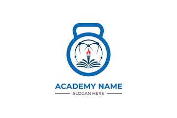 education university and college school academy institute club logo. learning logo emblem style