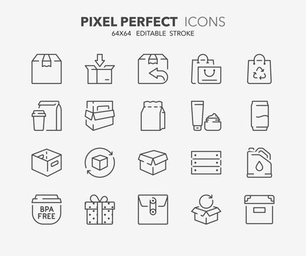 package thin line icons