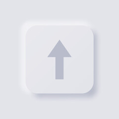 Upload button icon, White Neumorphism soft UI Design for Web design, Application UI and more, Button, Vector.