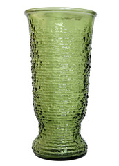 green glass vase isolated with clipping path