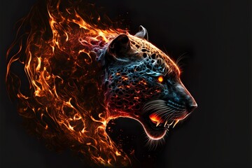Animals with the power of blazing fire black panther