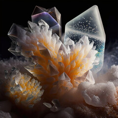 salt crystals. Generative AI picture.