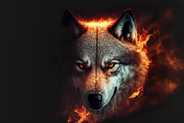 Animals with the power of blazing fire - wolf