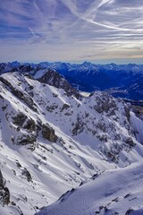 Fototapeta premium Winter mountain views in the alps of Austria